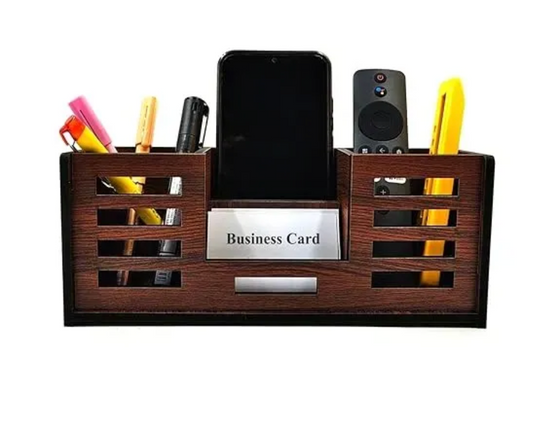 Woodkey 4-in-1 Wooden Desk Organizer
