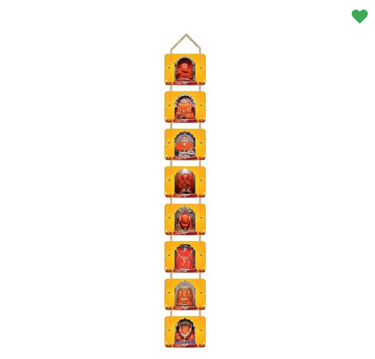 Woodkey Asthavinayak Ganpati Wall Hanging | Wooden Door Décor for Ganesh Puja, Mandir, Main Entrance & Home Temple Decoration